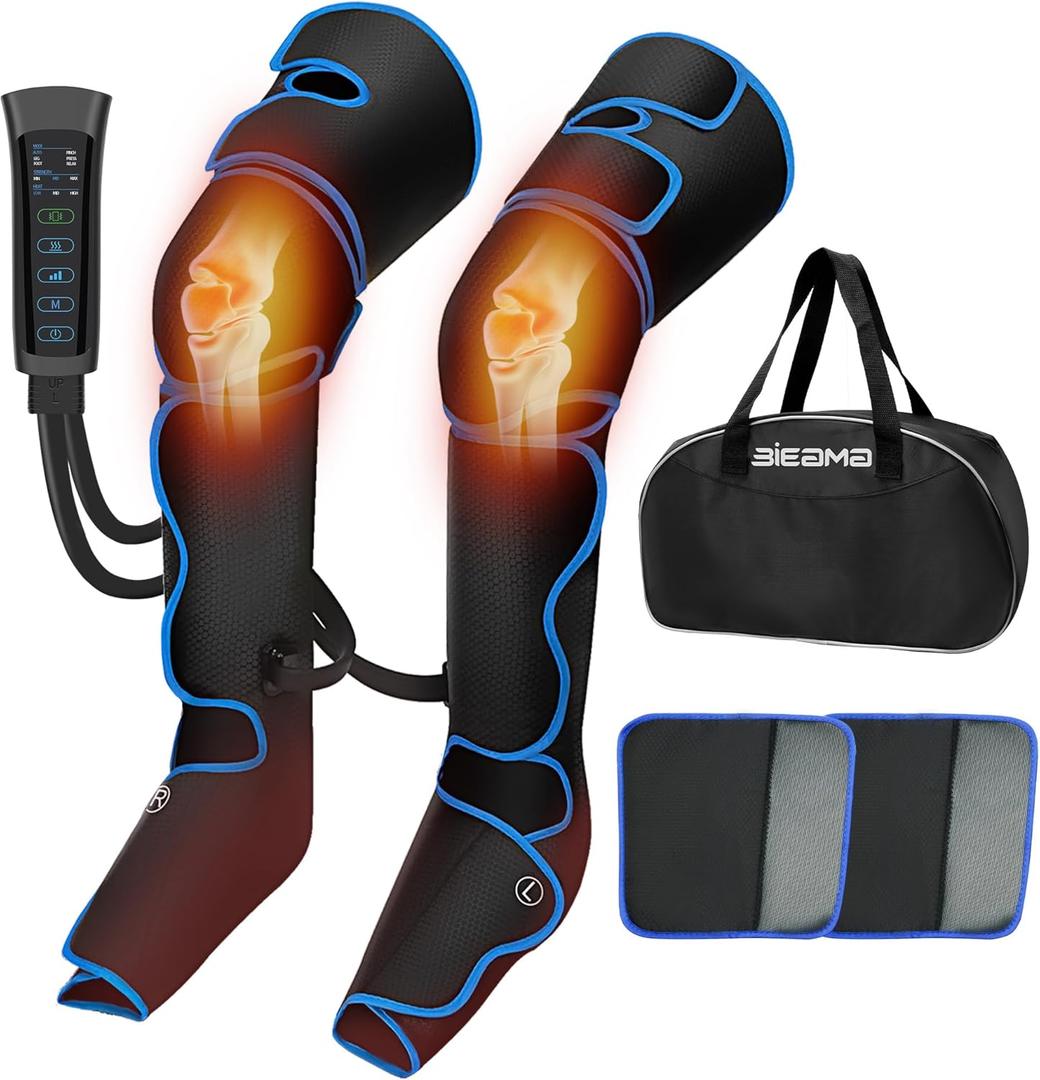 Leg Massager with Heat and Compression,FSA HSA Eligible 6 Modes 3 Intensities, Foot & Calf Massager for Muscle Relaxation