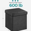 SONGMICS 15 Inches Ottoman with Storage, Foot Rest, 661.4 lb Load Capacity