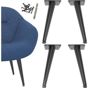 Furniture Legs 12 inch Heavy Duty, Metal Legs for Furniture Set of 4, Matte Black Short Dresser Legs, Modern Cabinet Feet Replacement for Chair Stool Futon Cube Storage Nightstand Ottoman