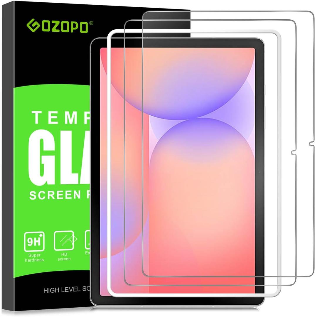 Screen Protector for Samsung Galaxy Tab S10 Lite / S10 FE / S9 FE 5G 10.9 inch / S9 11 inch, 9H Tempered Glass Film with Easy Installation Frame, HD Clear/Anti Scratch, 2-Pack