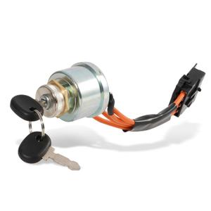 Ignition Lock Cylinder Starter Switch w/ 2 Keys Assembly 86569718 Compatible with New Holland Tractor 1530 1630 1725 1925 TC25 TC25D TC29 TC29D TC33 TC33D, 5A 12V, 2 Positions