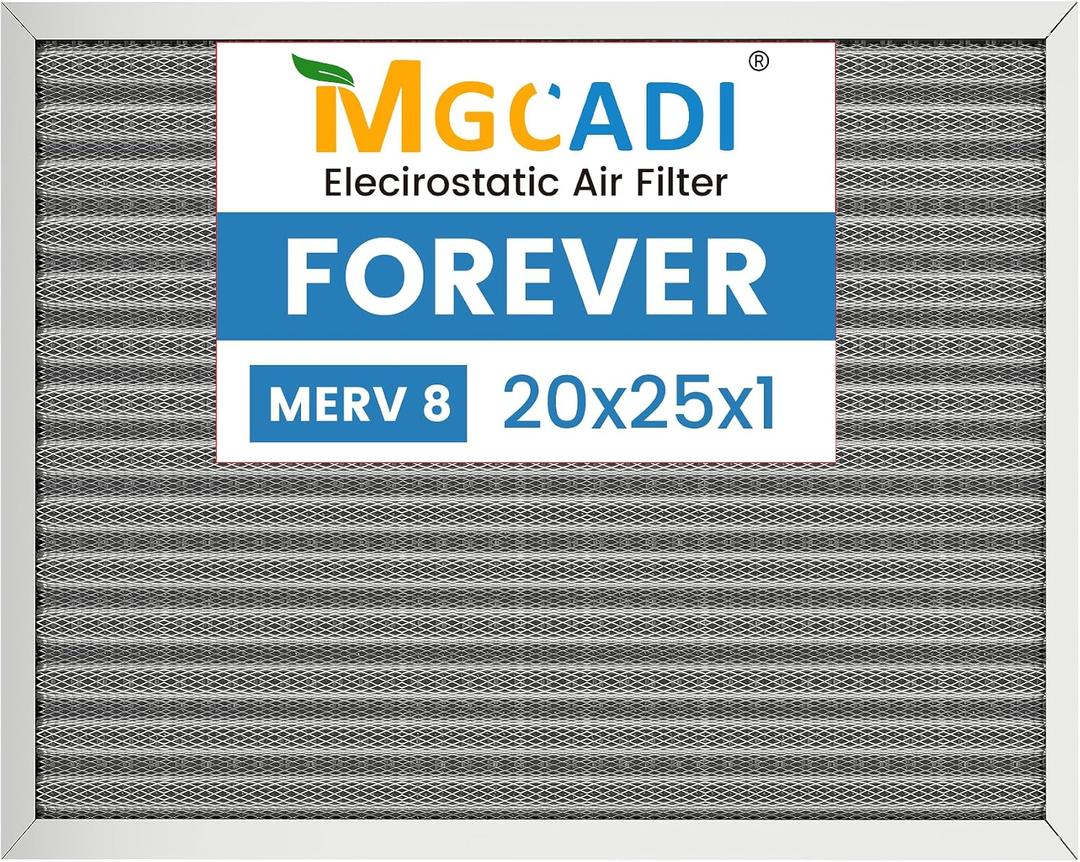 20x25x1 HVAC Furnace Air Filter Merv 8(Actual Size:19.5x24.5x0.82 Inch)