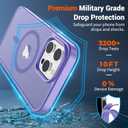 SUPFINE Magnetic for iPhone 12 Pro Max Case (Compatible with MagSafe) (Military Grade Drop Protection) Slim Translucent Matte Shockproof with Anti-Fingerprint Phone Case,Purple