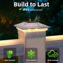 Solar Post Cap Lights Outdoor 12pack, Waterproof Fence Post Solar Lights for 4x4 5x5 6x6 Wood/Vinyl Posts, White Deck Post Lights with 2 Color Modes Decorate Garden Patio Porch Backyard