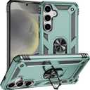 Korecase Phone Case for Samsung Galaxy A55 5G,Rotated Ring Kickstand Military-Grade Shockproof Protective Cover -Alpine Green