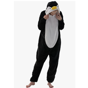 Snug Fit Unisex Adult Onesie Pajamas, Flannel Cosplay Animal One Piece Halloween Costume Sleepwear Homewear, Size 130