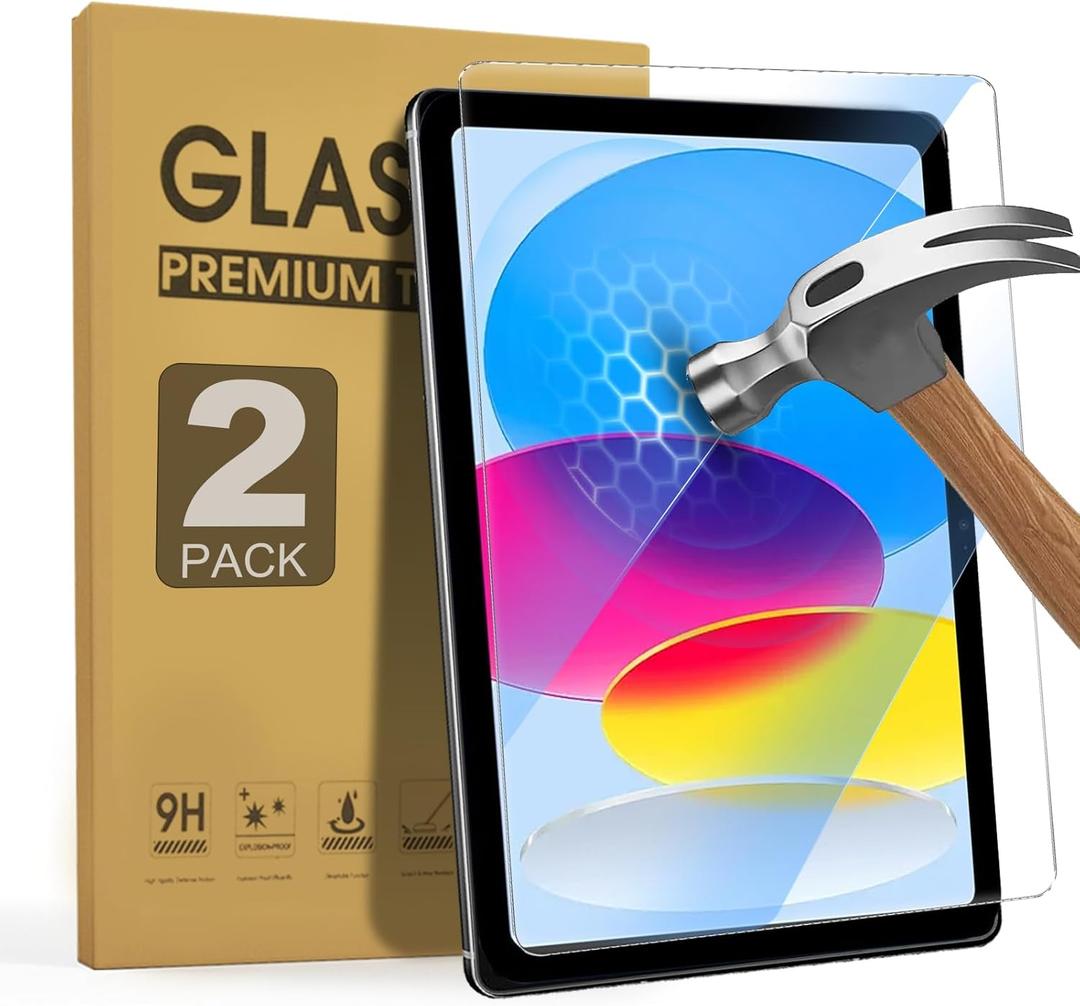 ZenRich [2 Packs] Anti Blue Light Screen Protector for iPad (A16) 11th/10th Generation 2025/2022 (11"/10.9")  9H Hardness Tempered Glass, HD Clarity, Eye Protection, Scratch Resistant, Bubble-free