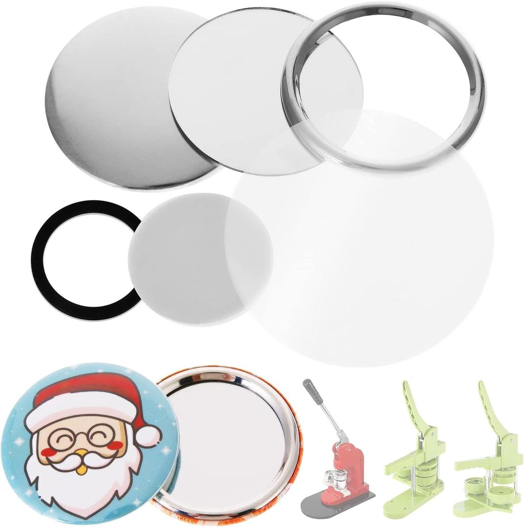 BEAMNOVA 100 Sets of Pocket Mirrors 75mm / 2.95 in (Approx. 3 inch) Round Button Parts Supplies for Button Maker Machine