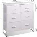 WLIVE Dresser for Bedroom with 6 Drawers, White