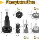 Wheel Hub Cleaning Tool, Brake Rotor Resurfacing Kit - 5 Pads & Coarse Carbon Steel Crimping Wire Wheel Brush, Rust Removal Tool for Car Repair