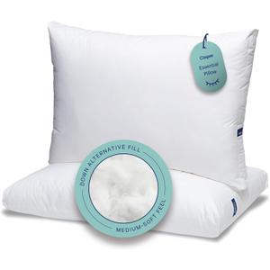 Casper Essential Pillow for Sleeping, Standard, White, Two Pack Casper Essential Pillow for Sleeping, Standard, White, Two Pack