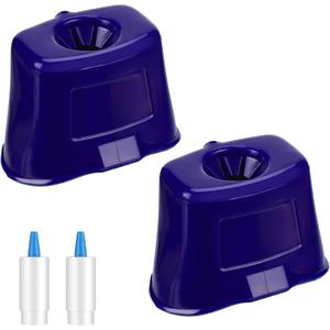Jutom 2 Pcs Eye Drop Guide Dispenser Portable Reusable Eye Dropper Tool for Elderly, Blue Assist Device Helper Wash Cup Dispenser Aids for Bottles