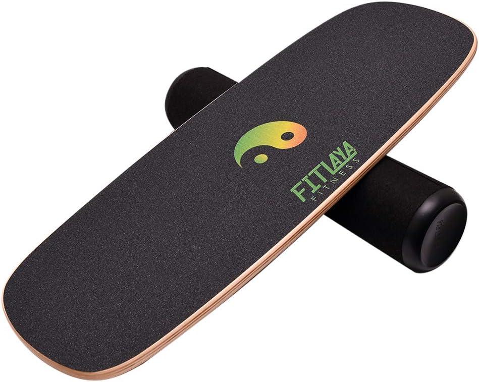 Fitlaya Fitness Balance Board Trainer Wooden Training Equipment for Fitness Workout, Hockey, Skateboarding, Surfing and Snowboarding