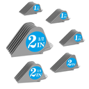 Clipper Guards for10 12 14 16 18 20 Hair Clipper Guards 6pcs Extra Long Clipper Guard Attachments 2.5 Inch Clipper Guides Multiple Sizes Universal 2.5", 2.25", 2", 1.75", 1.5", 1.25" (Black)