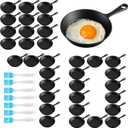 Remerry 70 Sets Mini Cast Iron Skillet 4 Inches Nonstick Black Pan