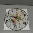 CHGCRAFT 12inch Bird Wall Clock Berries Battery Operated Silent Non Ticking Flowers Round Decorative Clock for Office Home Kitchen Decor