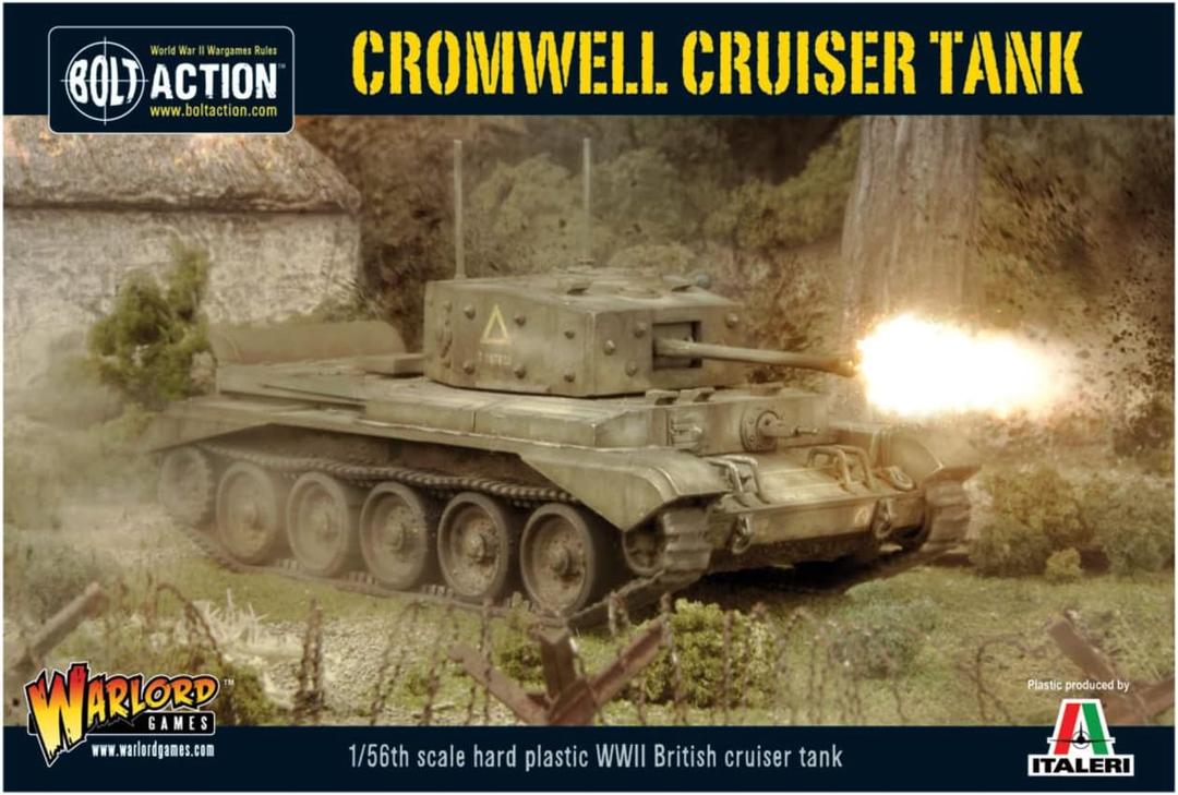 Warlord Bolt Action Cromwell Cruiser Tank 1:56 WWII Military Wargaming Plastic Model Kit, Small