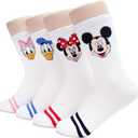 EVEISOCKS Animation Character Cartoon Series Collection Women's Original Socks (US, Alpha, One Size, Regular, Regular, D_01)