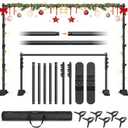 Forlogic 10x8ft Banner Backdrop Stand Kit，Heavy Duty Adjustable Photo Background Stand Step and Repeat Backgdrop Frame for Photography，Party，Trade Show