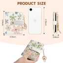 Women Wallet, RFID Blocking Bifold PU Leather Wallet, Small Slim Compact Purse with Clear ID Window & Zipper Coin Pocket, Credit Card Holder for Ladies,1 ID window 8 Card Slots,Line drawing