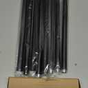 Black Decorative Farmhouse Curtain Rods:72-144"Adjustable Heavy Duty Single Window Curtain Rod for Bedroom Living Room,Matte Black Boho Rustic Drapery Rods with Vintage Twist Finial Easy Install