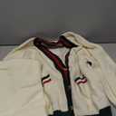 Women's 2 Piece Outfit Lounge Set Trendy Cardigan Sweater Pants Sets V Neck Button Pocket Knit Matching Loungewear (Contrast White, M)