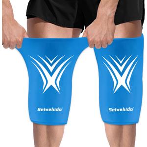 Extended Leg Knee Ice Pack Wrap for Injuries Compression, Reusable Gift Soft Gel Freeze Knees Brace for Swelling Replacement Surgery, Cold Therapy for Arthritis, Meniscus Tear (Knee-Blue-2 Pack)