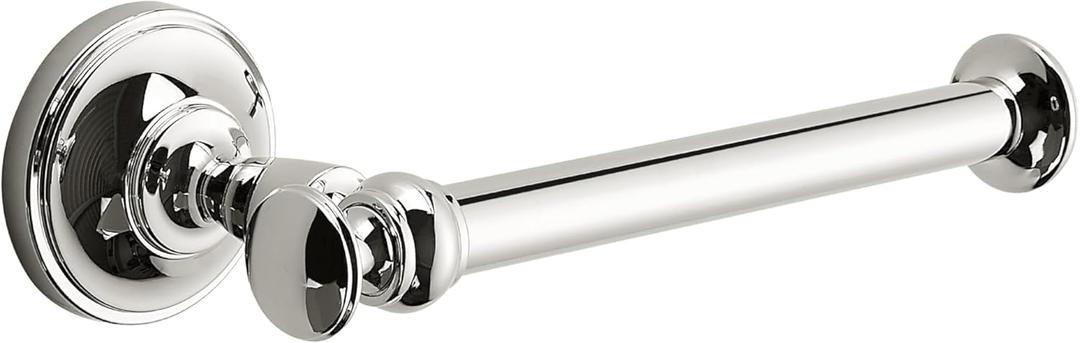 khtumeware Toilet Paper Holder Vibrant Polished Nickel Tissue Roll Holder for Bathroom Organization and Storage Single Post Toilet Tissue Holder Wall Bathroom Accessories (1-Pack)
