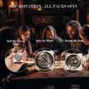 6 Sided Spinner DND Dice - Metal D4 D6 D8 D10 D10% D12 D20 All in One D&D Set - Cool Role Playing Gifts for Dungeons and Dragons TRPG MTG Games Lover Players (Bloodstained)