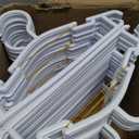 Baby Hangers 100 Pack Non-Slip Kids Plastic Hangers for Closet, Space Saving Toddler Hanger for Infant Clothing, Childrens Hanger for Child, White