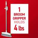 Command Broom Grippers, 3 Hangers and 6 Strips, Damage-Free Mop and Broom Holder Wall Mount, Household Cleaning Tool Organizer for Kitchen, Laundry Room, Closet, Holds up to 4 lb