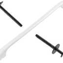 316443601 Oven Door Handle Compatible for Ken-More Elec-trolux Frigi-daire Electric Oven Range Stove Handle Replacement with 2 * 316433300 Range Handle Screws/Ken.More Oven Handle (White)