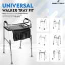 Walker Tray with Cup Holders (Black)