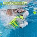 Dog Swimming Vest with D-Ring, Lightweight Dog Life Vests for Boating, Reflective Pet Lifejackets Swimsuit Neoprene Dogs Life Jacket with Rescue Handle for Small Medium Dogs (Green, S)