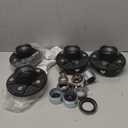 2 Sets Trailer Hub Kit 5 Bolt 4.5, Trailer Axle Kit for 3500 lb 5 Lug Diameter 6.34" Trailer Hub with L44649 L68149 Bearing Extra Dust Cap and Rubber Plug