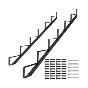 DIYHD Steel Stair Riser 6 Step Stair Stringer for Deck Height 50in,Powder Coated Black,MAX Load Capacity:500lbs,2pcs DIYHD Steel Stair Riser 6 Step Stair Stringer for Deck Height 50in,Powder Coated Black,MAX Load Capacity:500lbs,2pcs