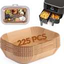 Ninja Foodi Air Fryer Liners, Ninja Air Fryer Liners Disposable, Ninja DZ071 Foodi Ninja Dual Air Fryer Parchment Paper Liners, Rectangular Airfryer Paper Liners, Rectangle 2 Basket Liners