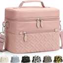 Capolo Lunch Box for Women Men Adults,Insulated Lunch Bag Leakproof Lunch Cooler Box with Removable Strap Cute Lunch Tote Bags Reusable Thermal Lunchbox for School Work Picnic(Small,Pink)