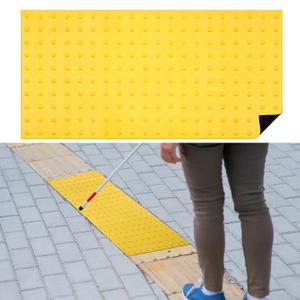 Colingmill Tactile Warning Pad, Anti-Slip ADA Warning Pads, 2x4 ft Vibrant Yellow PVC, Strip & Stick Adhesive Backing for Outdoor Steps, Ramps, Transit Platforms