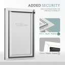 Extra Large Dog Door for Exterior Door, Up to 220 lbs, Doggy Door with 3 Flaps Opening 13.4" x 23.1", Aluminum Frame, Metal Closing Panel and Lock, XL Dog Door for Exterior Doors