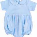 LoveBaby P Short Sleeve Bodysuit Bubble Made From 100% Pima Cotton (Light Blue, 18-24 Months)