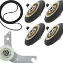 Upgraded Dryer Repair Kit for Electrolux Frigidaire Dryers,Includes 137315300 Dryer Belt,134715900 Drum Support Rollers (4 Pack),134793500 Idler Pulley,More Fits Models in Figure 7