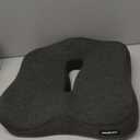 Memory Foam Seat Chair Cushion for Relieves Back Sciatica Pain Tailbone Pain Coccyx Degenerating Disc Orthopedic Osteoarthritis Prostate Cushion Low Back Pain Cushion Hip Shaping (Dark Gray)