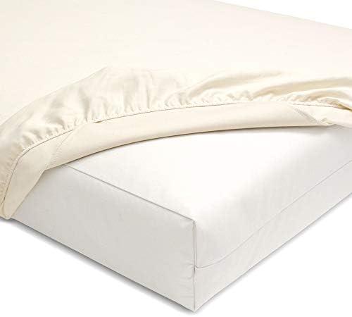 100% Washed Cotton Fitted Sheet 1Piece, Deep Pocket Bottom Sheet Fits Mattress up to 17", Linen Like Comfy and Breathable for All Seasons.      , Queen Size, Off White