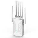 WiFi Extender Signal Booster for Home with 6 Antennas, Stable & Powerful up to 9995 Sq.ft for 60+ Devices, Internet Booster, WiFi Repeater & Wireless Access Point, Easy Setup