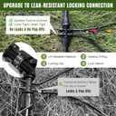 Push-to-Connect Drip Irrigation System Kit, Complete Premium Garden Watering System with 50FT 1/2" Mainline, Leak-Resistant Quick Connect Fittings, Adjustable Drip Emitters for Raised Beds, Greenhouse