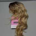 PANEWAY Hair Toppers For Women 20inch Long Wavy Curly Hair Topper Ombre Blonde With Dark Root Clip In Synthetic Wiglets Hair Pieces For Women