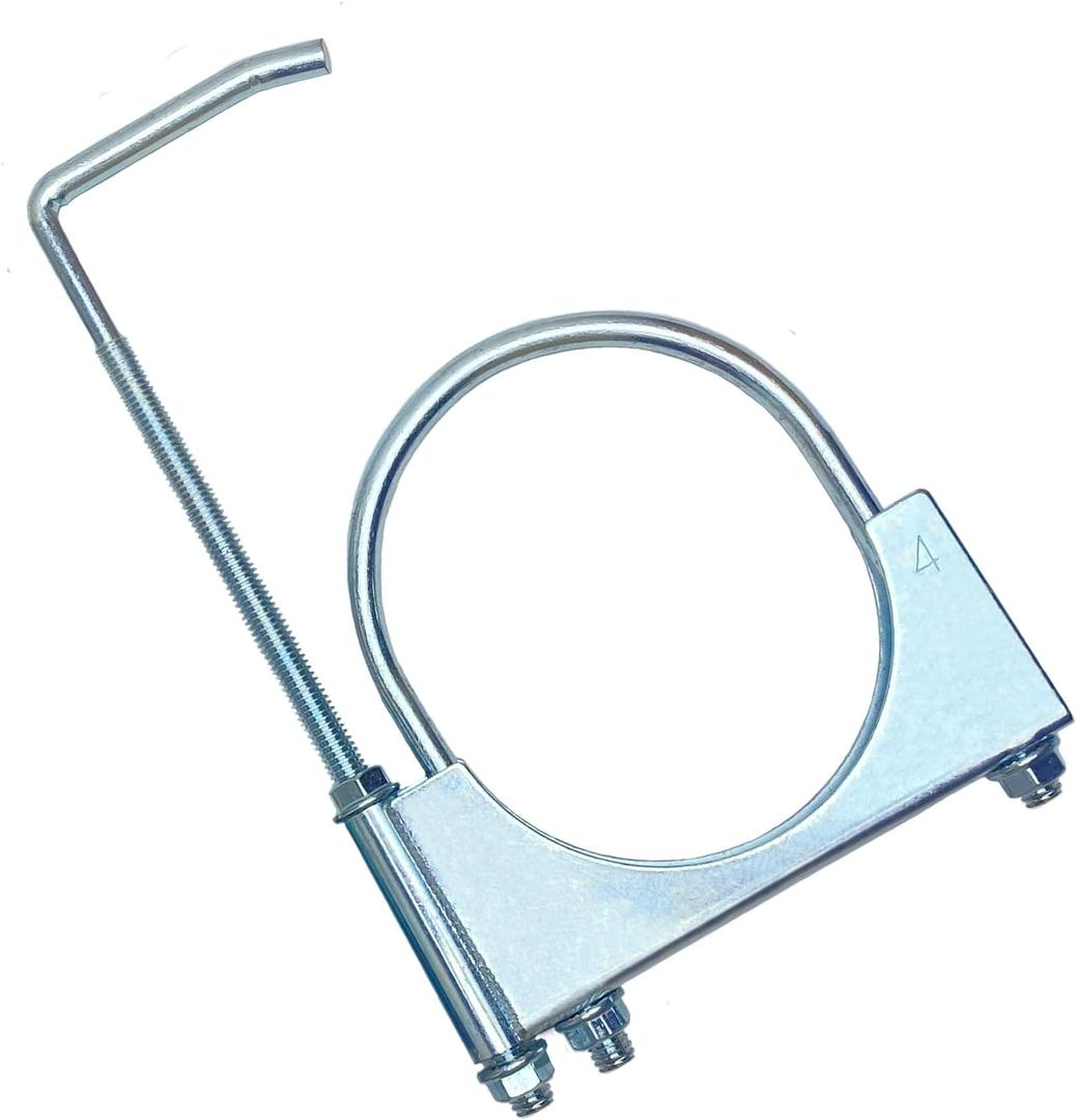 4" Heavy-Duty Universal Exhaust Clamp with Hanger, Exhaust Pipe Muffler Hanger for Cars, Trucks