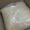 VHC Brands Burlap Solid Color Cotton Farmhouse Bedding Square 18x18 Filled Pillow, Natural Tan