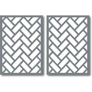 Brick Herringbone Stencil Set-2 Identical Herringbone Brick Stencils for Painting Walls, Floors & DIY Projects - Herringbone Pattern Faux Brick Stencil Sheets (13" L x 18" H)-Brick Size 3.25x1.25